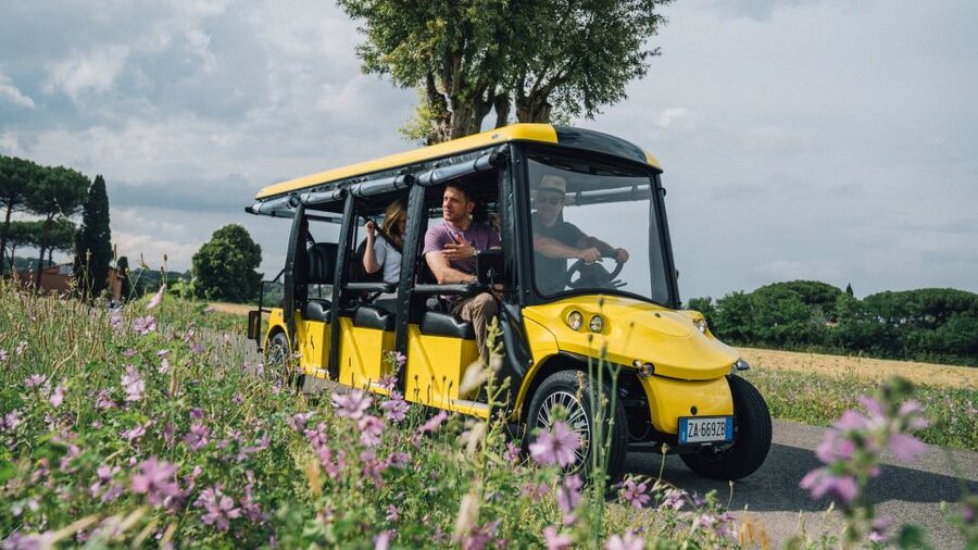 Rome: Appian Way Golf Cart Tour with Roman Catacombs Entry - Walking on the ancient Appian Way