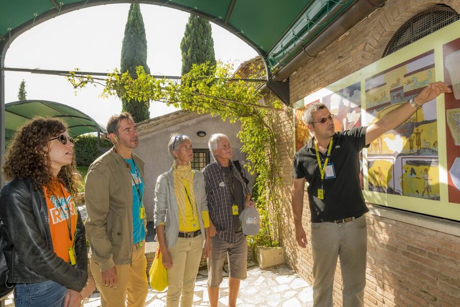 Rome: Catacomb of St. Callixtus and Appian Way Guided Tour - Walking the original Appian Way