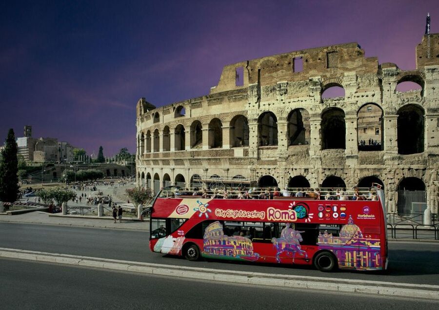 Rome: City Highlights Open-Top Bus Night Tour - Seeing Rome without another hard day on foot