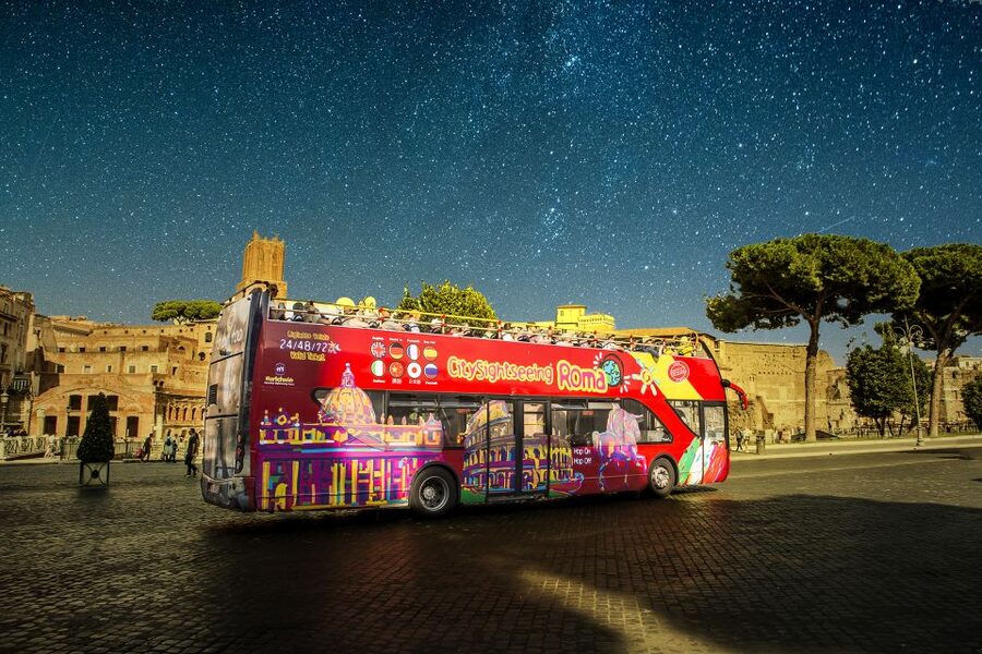 Rome: City Highlights Open-Top Bus Night Tour - Upper deck views come with weather and seat choices