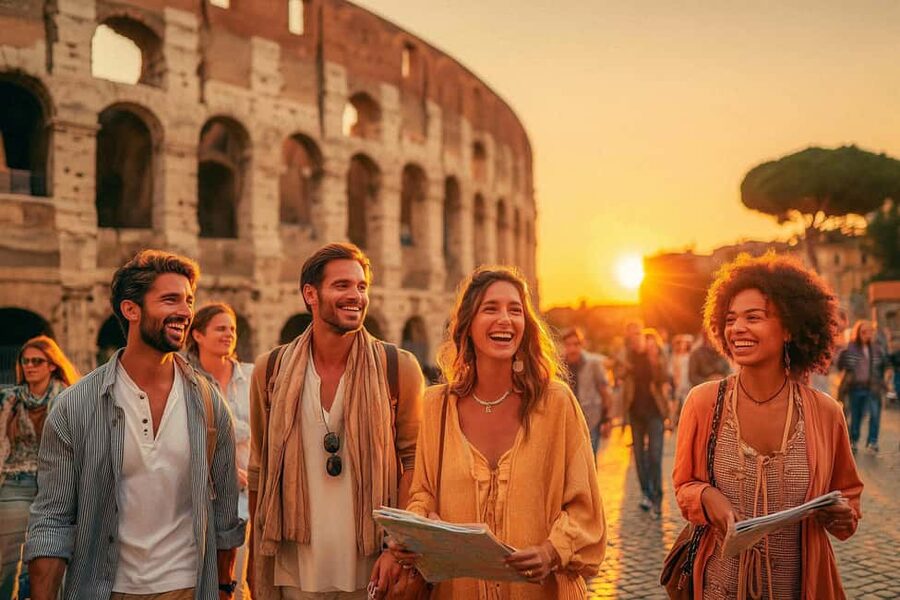 Rome: Colosseum Arena Twilight Tour & Imperial Forum Visit - Finding the Crown Tours meeting point