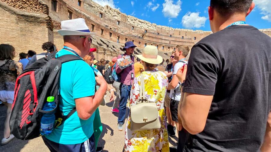 Rome: Colosseum Express Tour and Roman Forum Access - Entering the Colosseum with a group