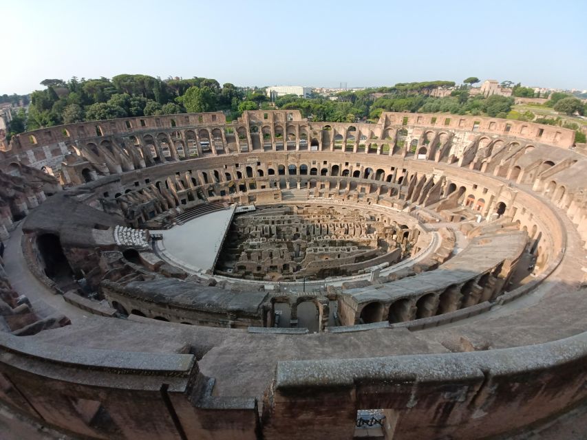 Rome: Colosseum, Palatine Hill, & Roman Forum Walking Tour - Inside the Colosseum on levels one and two