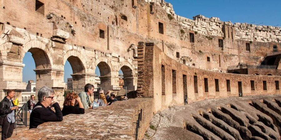 Rome: Colosseum, Palatine & Roman Forum Tour w/Entry Ticket - The first Colosseum level and the world of gladiators