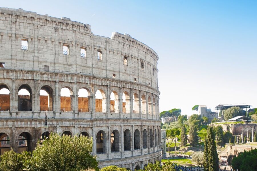 Rome: Colosseum, Roman Forum & Palatine Hill Tour - Entering the Colosseum with a guide