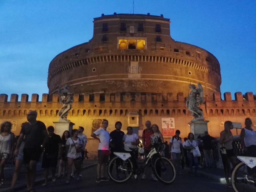 Rome: E-Bike Sunset Tour with Pizza Option - Castel Sant’Angelo at the river