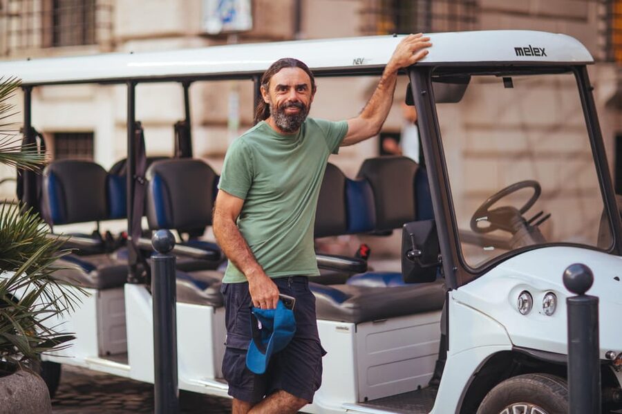 Rome: Evening Golf Cart Tour with Aperitivo - Aventine Hill, the Pyramid, and the Mouth of Truth