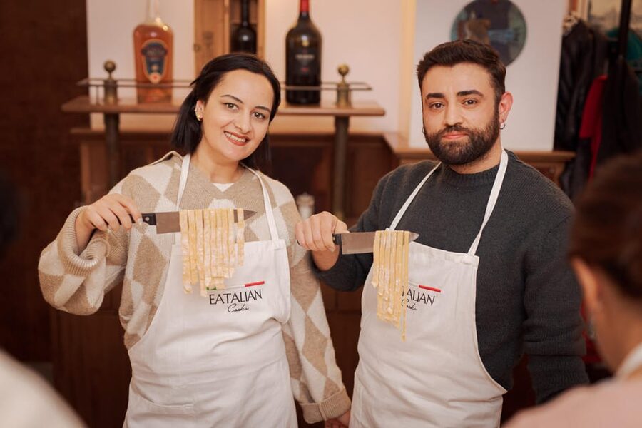 Rome: Fettuccine Pasta Cooking Class in Rome's City Center - The food and drinks included