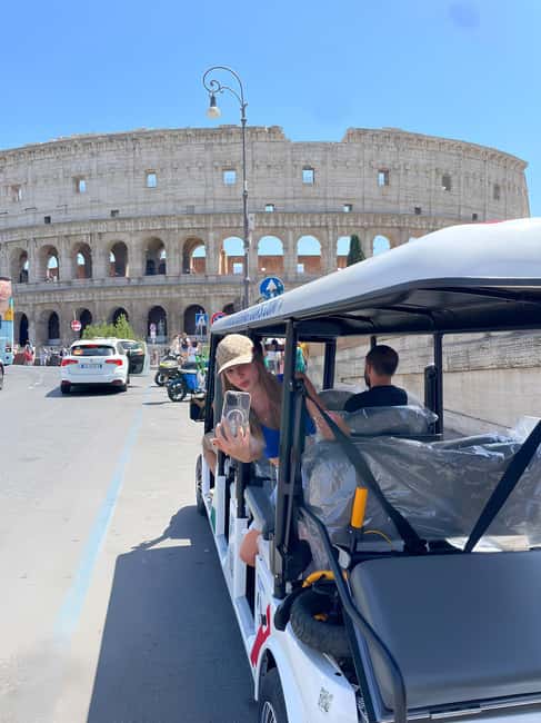 Rome: Fun Golf Cart Tour with Music and Gelato - The Colosseum in a 20-minute stop