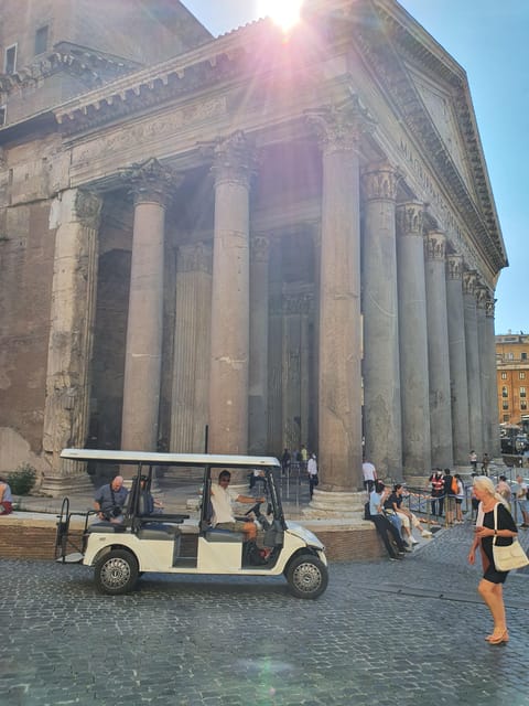 Rome: Highlights Golf Cart Tour with Pizza Snack & Gelato - Spanish Steps and the end of the route