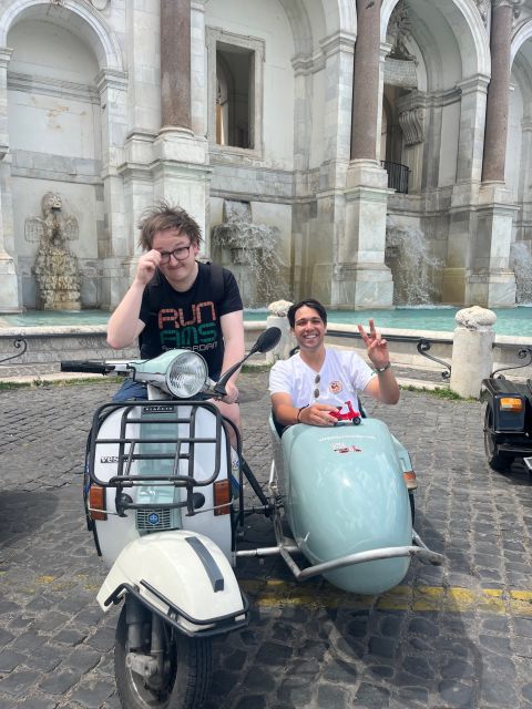 Rome: Highlights Vespa Sidecar Tour with Coffee and Gelato - What riding in the Vespa sidecar is really like