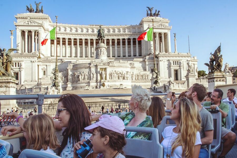 Rome: Hop-On Hop-Off Bus and Optional Cruise Port Transfer - Borghese Gardens from the upper deck