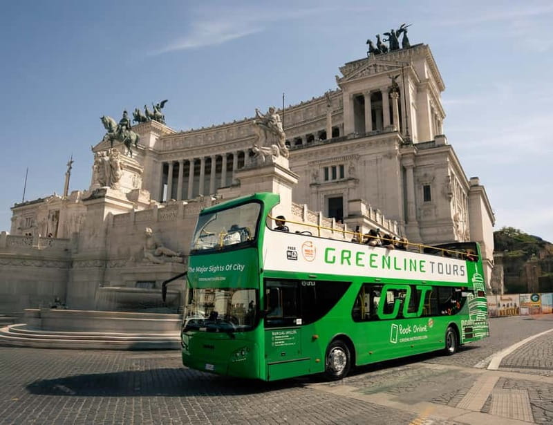 Rome:Hop-On Hop-Off Panoramic Open Bus Ticket 3 Circuits x 1 - Testaccio, Pyramid, and Eataly