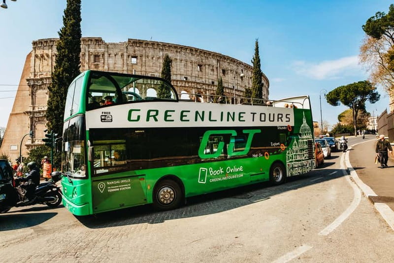 Rome:Hop-On Hop-Off Panoramic Open Bus Ticket 3 Circuits x 1 - Starting at Piazza dei Cinquecento