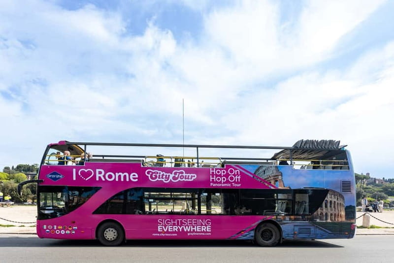 Rome: Hop-on Hop-off Sightseeing Bus Tour with Audioguide - Stop 3 at the Colosseum and Roman Forum