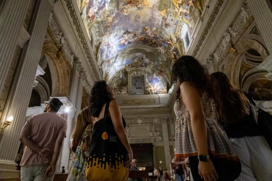 Rome: Moonlight Walking Tour – Free for Kids - The Pantheon, with the Church of Sant’Ignazio close behind