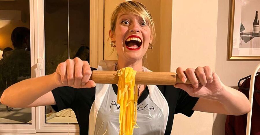 Rome: Pasta Making Class with Wine, Limoncello, and Dessert - Starting with flour inside Palazzo Grazioli