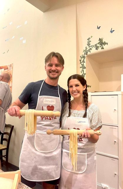 Rome: Pasta Making Class with Wine, Limoncello, and Dessert - Sitting down to eat what you made