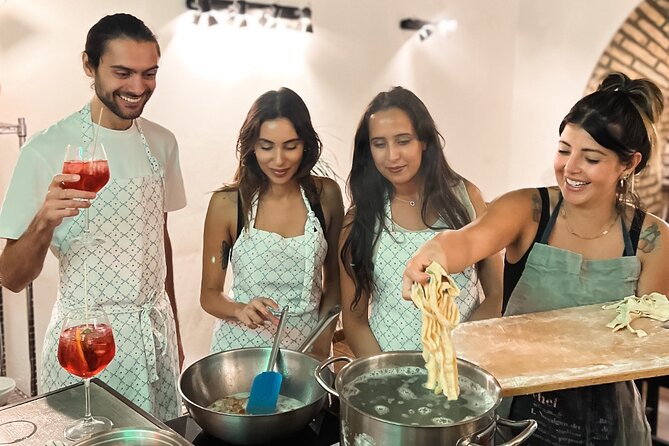 Rome Tipsy Cooking Class: Make Pasta and Mix 3 Spritz Cocktails - Starting Near Rome’s Monti Area