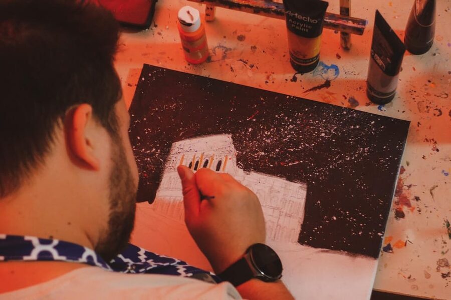 Rome: Tipsy Painting Class with Fine Wine and Arts - Inside the 17th-century palazzo