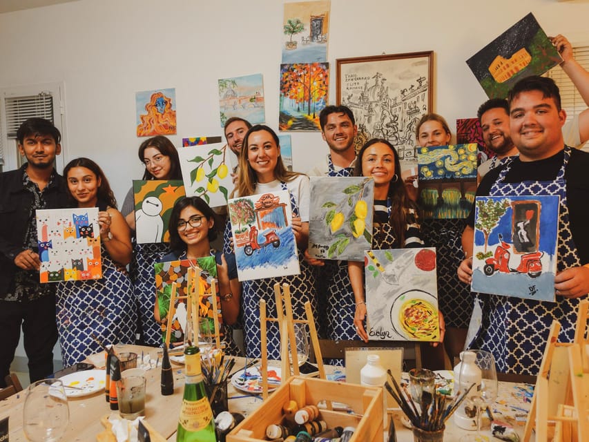Rome: Tipsy Painting Class with Fine Wine and Arts - Is $70 good value?