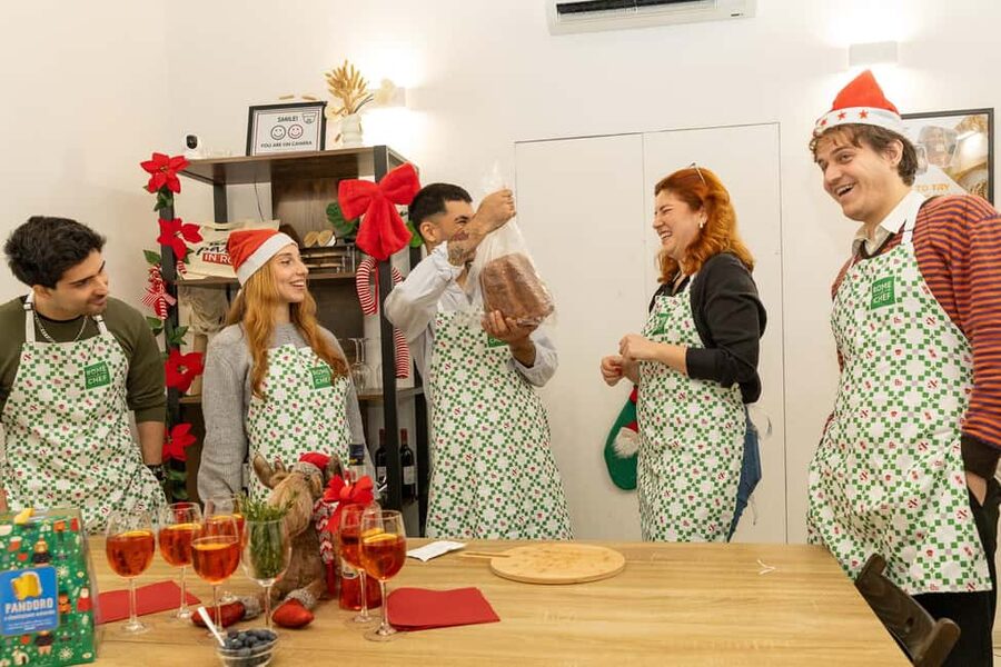 Rome: Traditional Pasta with Cocktails Cooking Class - Sitting down to eat what you cooked