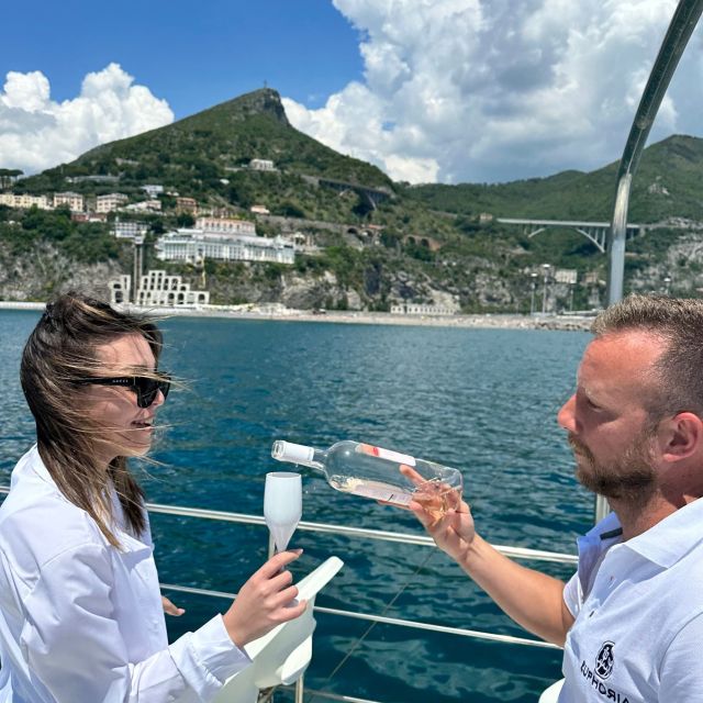 Salerno: Amalfi Coast Cruise with Lunch, Aperitif & Swimming - Amalfi, Conca dei Marini, and Furore from the water