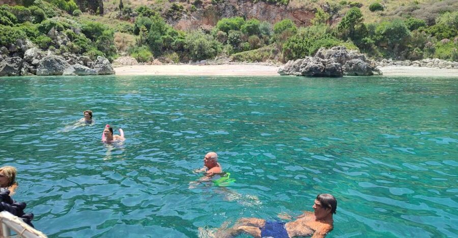 San Vito Lo Capo: Boat Trip with 3 Swimming Stops and Snacks - Cala ’Mpiso: the first chance to swim