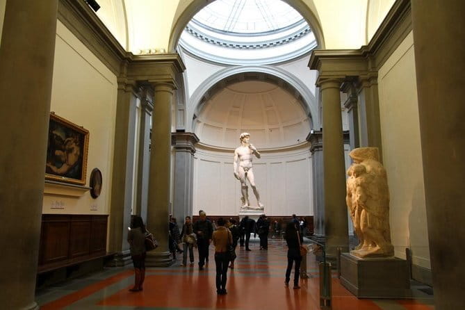 Small-group Accademia tour with skip-the-line access to David - Michelangelo’s unfinished sculptures set up David