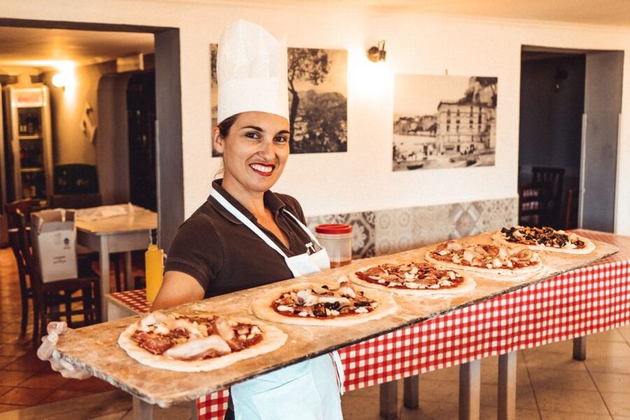 Sorrento: Pizza Making Class at Tirabusciò Cooking School - Learning the dough from Luigi or Laura