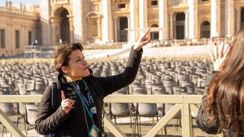 St. Peter's Dome Climb, Basilica and Vatacombs Tour - Taking the lift to the terrace