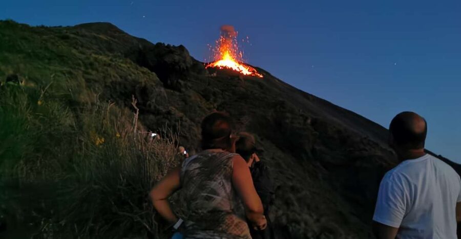 Stromboli: Sunset Trekking at Sciara del Fuoco - The first climb: shrubs, stories, and sea views