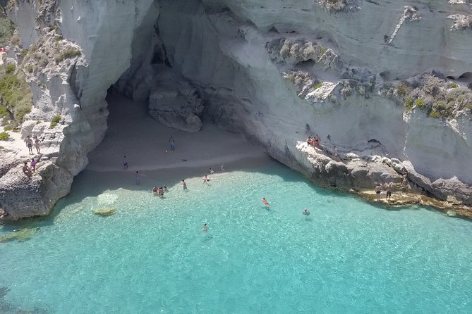 The best Boat Tour from Tropea to CapoVaticano, max 12 passengers - Tropea Beach and the cliffside view