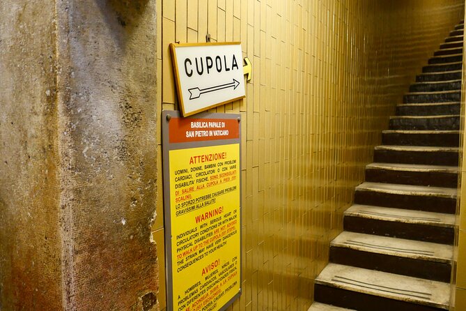 Tour of St Peter's Basilica with Dome Climb and Grottoes - Climbing the dome above the basilica
