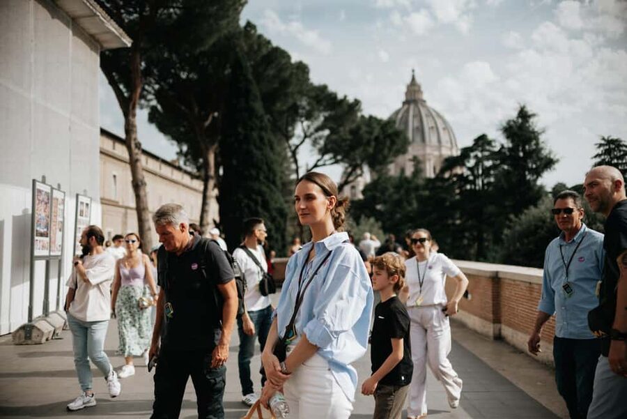 Vatican Museums & Sistine Chapel Skip-the-Line Guided Tour - The Pinecone Courtyard and a pause outdoors