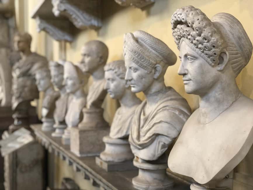 Vatican, Sistine Chapel & St. Peter's Skip-the-Line Tour - Roman and Greek sculpture along the route