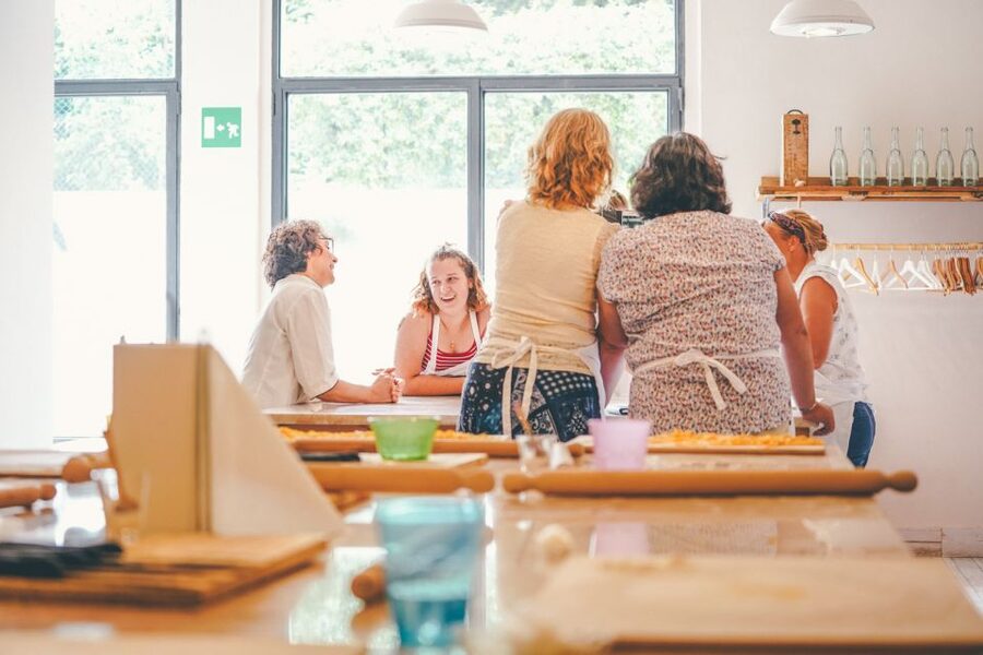 Verona: Hands-on Fresh Pasta and Tiramisù Cooking Class - Sitting down with Valpolicella wine